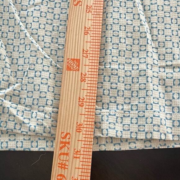 Toscano 100% Silk Shirt Size XL Button Down Micro Geometric Casual Loose Fit - Picture 8 of 10